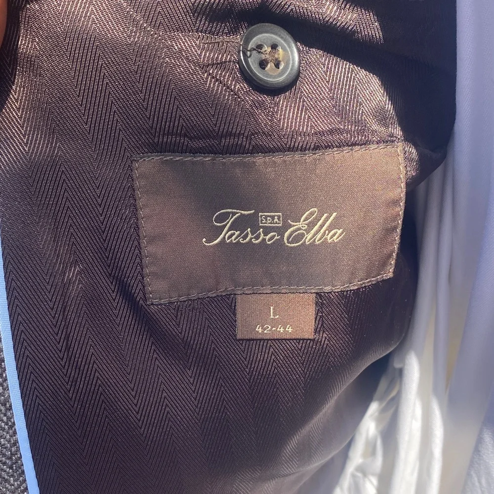 Tasso Elba Gray Wool Blend Field Jacket with Flap Pockets - Picture 2 of 5